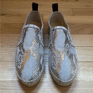 Jimmy Choo Snake Skin Slip-Ons